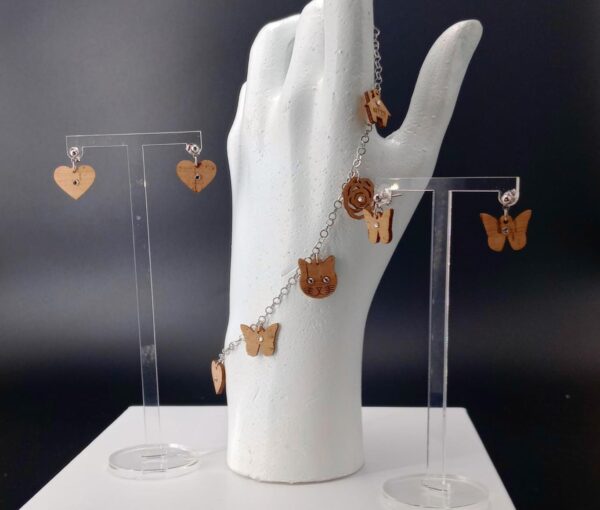 Parure 5 charms Orecchino perno | Anime Artigianali