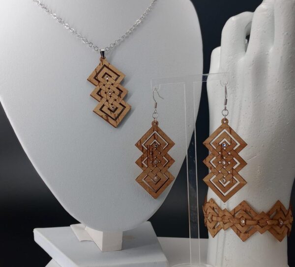 Coordinato collana, bracciale e orecchini Intreccio | Anime Artigianali | Anime Artigianali