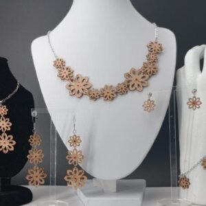 Parure collana, bracciale e orecchini Fiori | Anime Artigianali