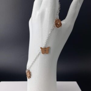 Bracciale 3 Charms naturale bianco | Anime Artigianali
