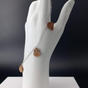 Bracciale 3 charms brillantinato | Anime Artigianali