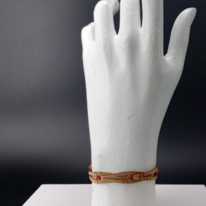 Bracciale Teti naturale rosso | Anime Artigianali