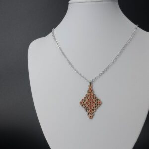 Collana fede sarda brillantinato rosso | Anime Artigianali