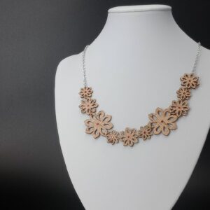 Collana Girocollo Fiori brillantinato rosso | Anime Artigianali