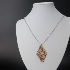 Collana Gea brillantinato rosso | Anime Artigianali