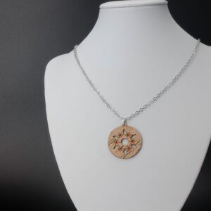 Collana gioiello brillantinato rosso | Anime Artigianali