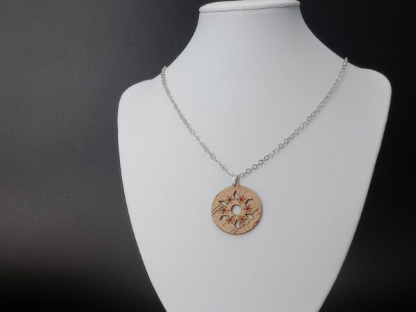 Collana gioiello brillantinato rosso | Anime Artigianali